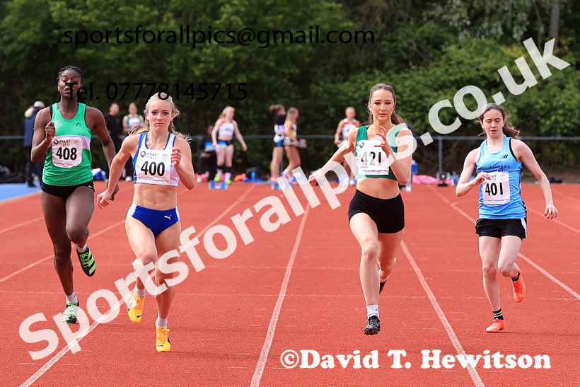 100 metres, 2026 North Eastern Track and Field Champs, Shildon, County Durham. Photo: David T. Hewitson/Sports for All Pics